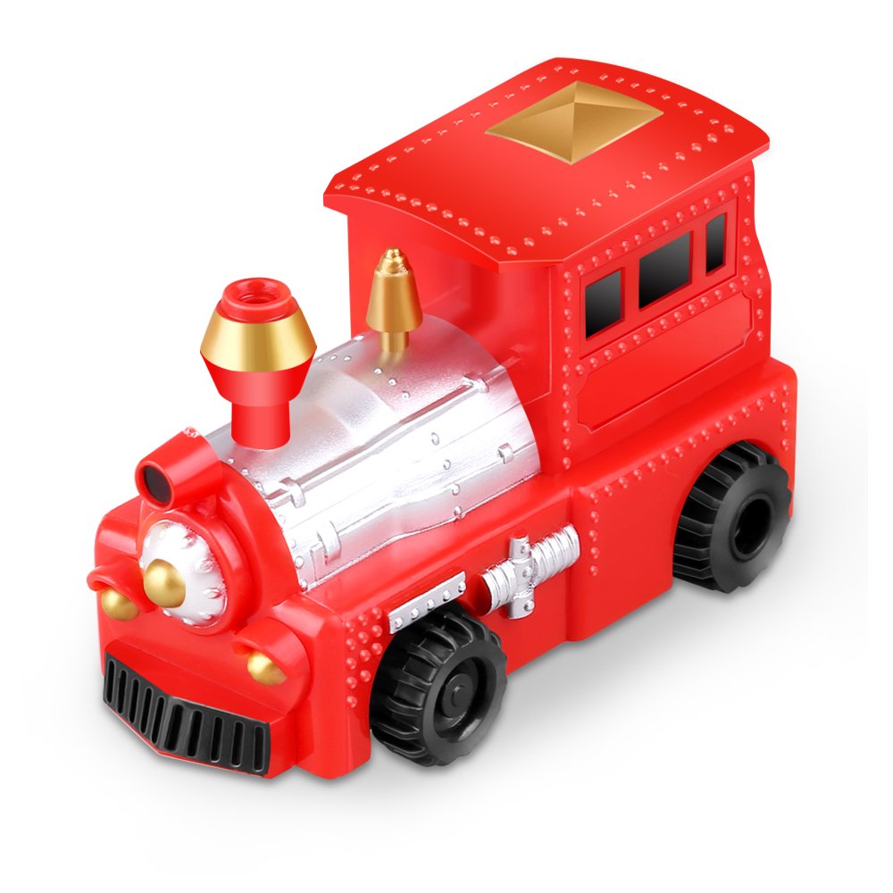 Huibudch Magic Inductive Truck Toy Train Magic Mini Train [Follows Black Line] for Kids (Red Train)