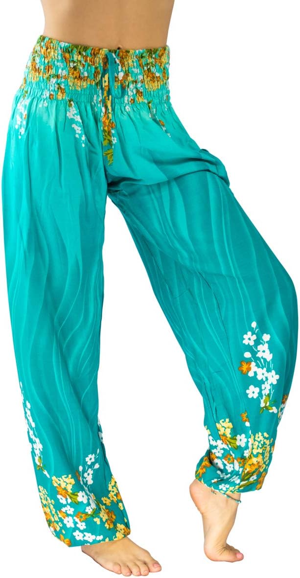 PI Yoga Pants Women's Boutique Lounge and Bohemian, Scrunched Bottom (Stretches from UK Size 4-16)
