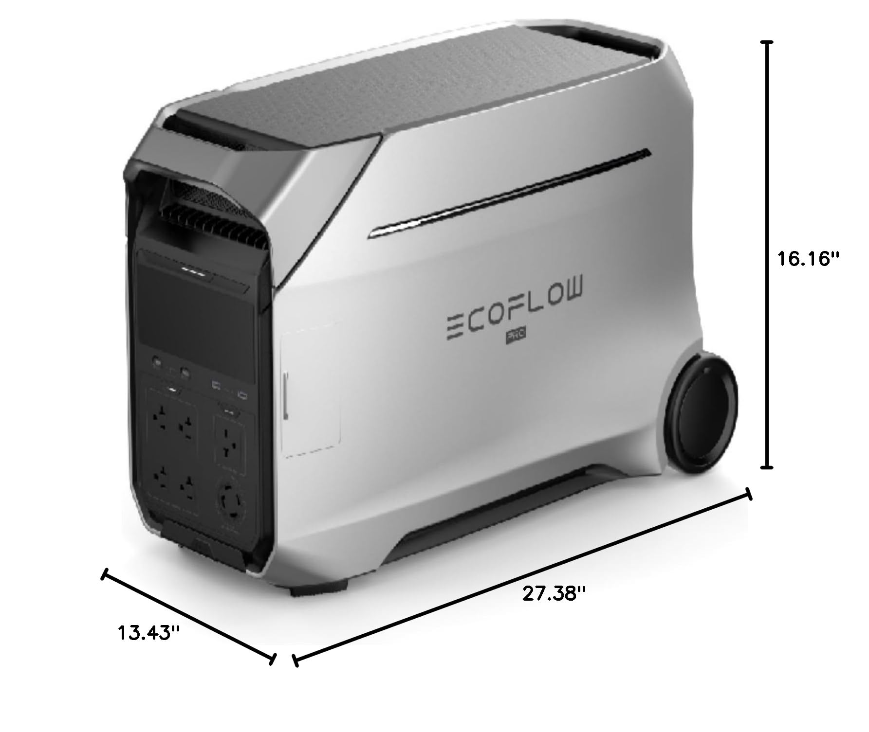 EF ECOFLOW DELTA Pro 3 Portable Power Station, 4096Wh LFP Battery, Expandable to 48kWh, 120/240V 4000W AC Output, Solar Generator for Home Use, Camping Accessories, Emergencies, Power Outages, RVs