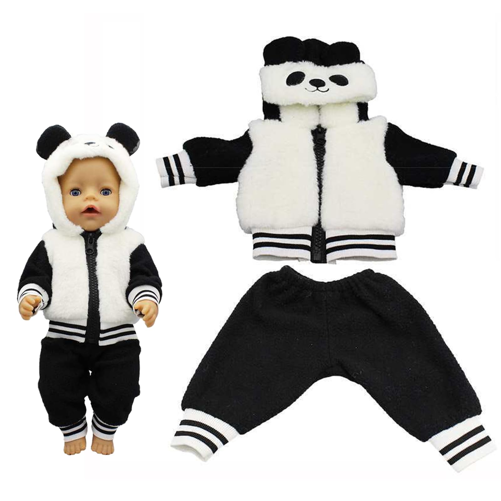 Leogony Dolls Clothes 18 Inch Doll, Dolls Outfits, Tiny Dolls Clothes for 40-45CM Doll (Panda)