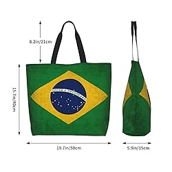 YSBYEIU Cute Brazil Flag Tote Bag For Women Men