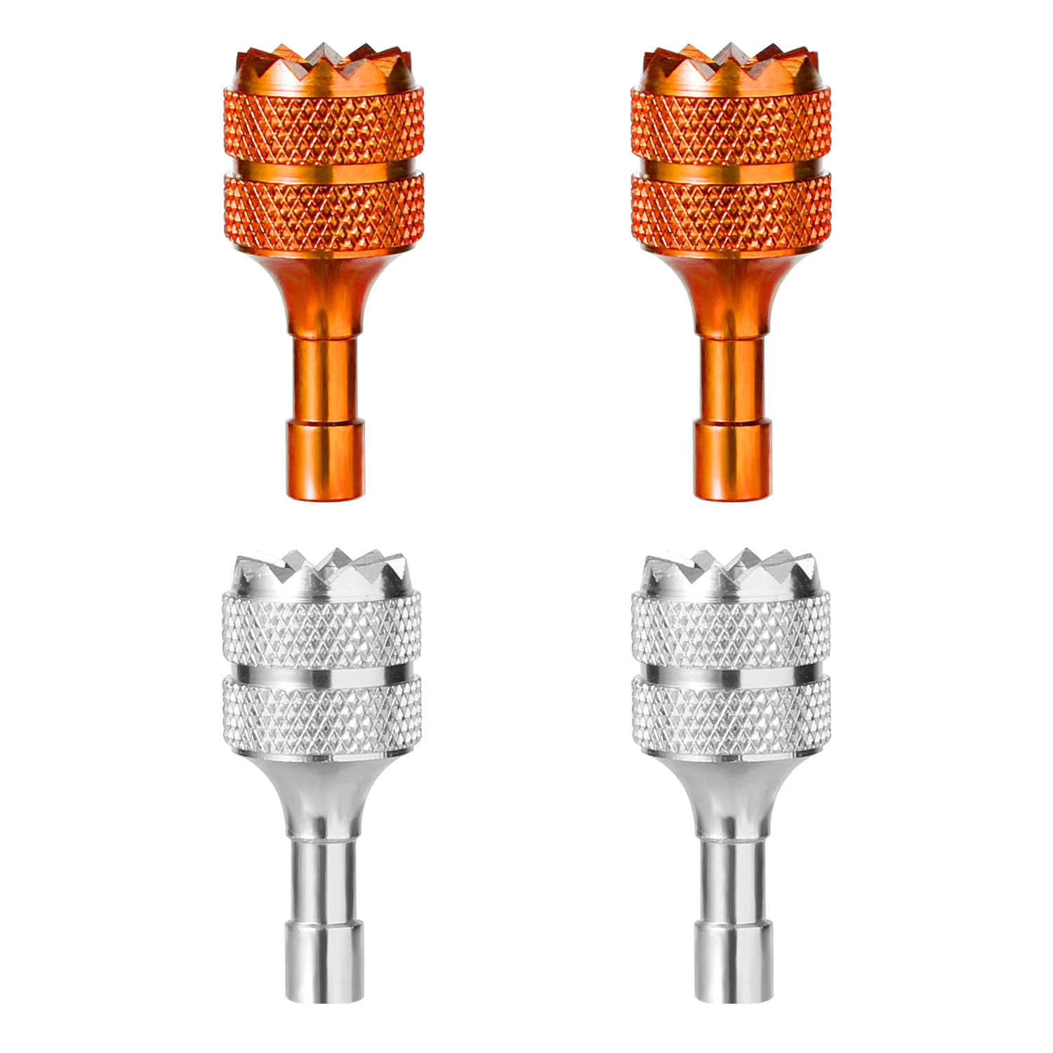 lasuroa 4pcs Drone Control Sticks for DJI Mini 3 Pro DJI RC Smart Controller, Drone Remote Joysticks Detachable Thumb Rocker Replacement Drone Controller Sticks (Orange Silver)