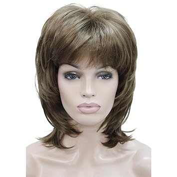 Amazon Com Aimole Soft Shaggy Layered Medium Length Classic Cap