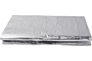 Buyuneed 78mil Automotive Heat Shield Aluminum Foil Mat, Self-Adhesive 35" x 24" High Temperature Insulation 2300℉ Ceramic Fiber Barrier Thermal Material Protection