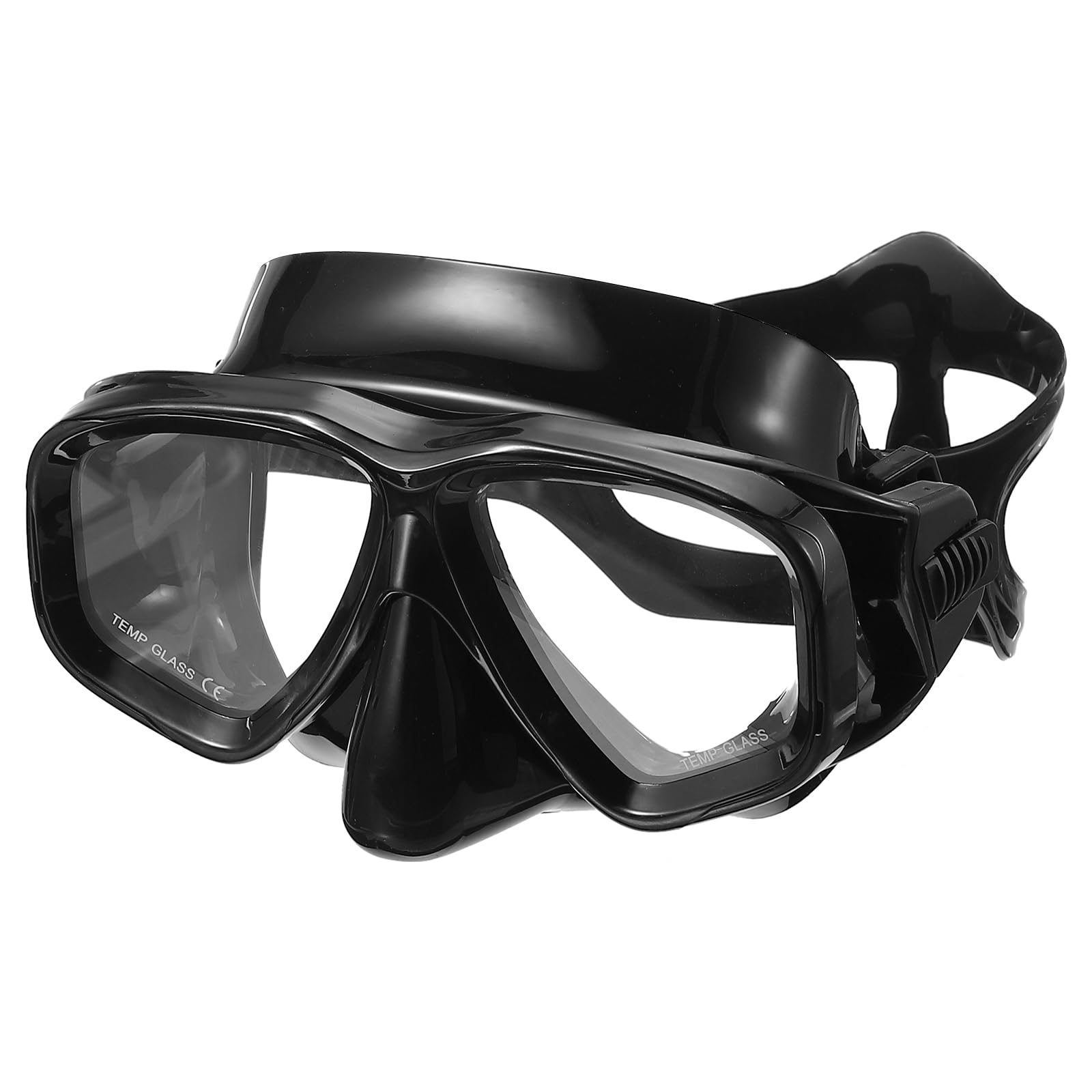 PATIKIL Swim Goggles with Nose Cover, Silicone Scuba Diving Mask Anti-Fog Snorkel Dive Goggles Snorkeling Dive Mask Gear for Youth Junior Adult Scuba Diving, All Black