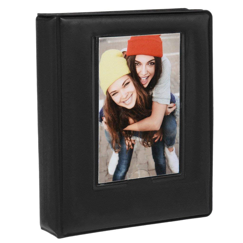 Zink 2x3 Photo Album 64-Pocket Mini Photo Album w/Transparent Window Cover for 2”x3 Zero Ink Photo Paper