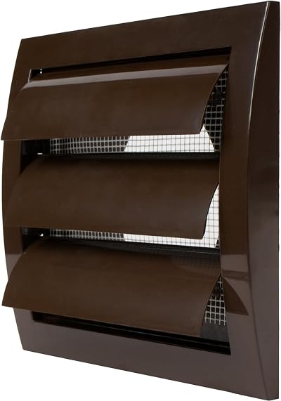 Repa Market Brown Exhaust Hood Vent 4 Inch with Pest Guard Screen Flange