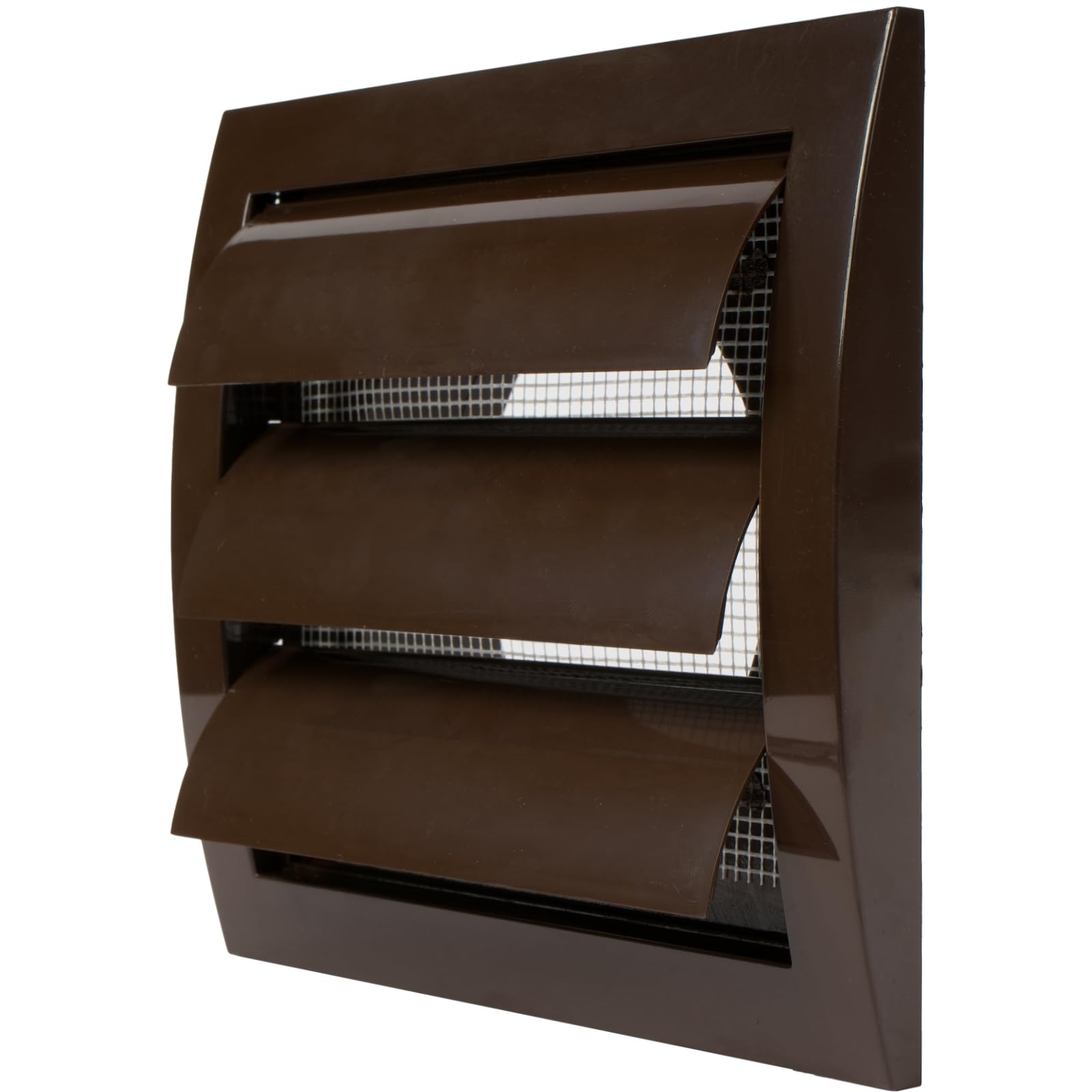 Photo 1 of Brown Exhaust Hood Vent 4'' Inch with Built-in Pest Guard Screen and Flange, White, Air Vent Cover, HVAC Exhaust Vent Duct Cover, Exhaust Cap
