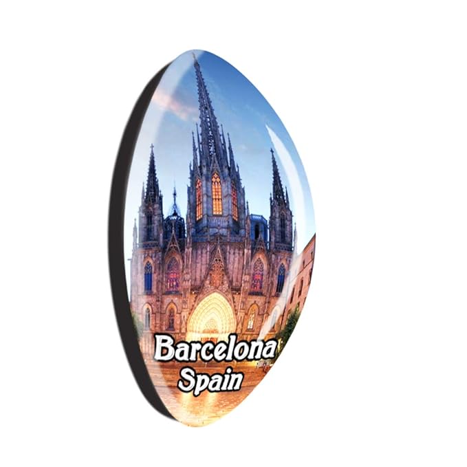 Catedral de Barcelona Barrio Gótico, España, Imán de Nevera ...