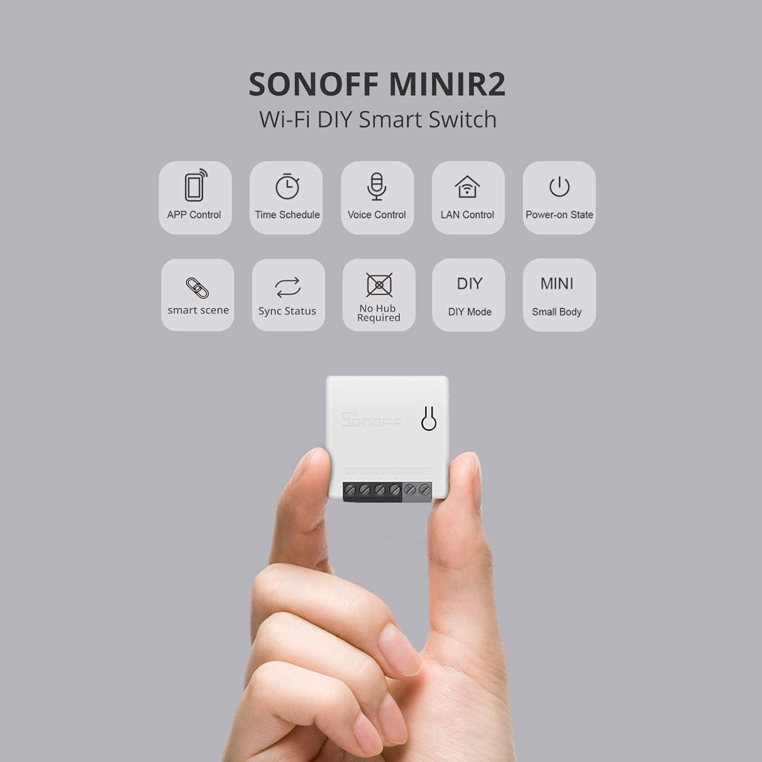SONOFF WiFi Smart Relay Switch 2 Way Light Switch 10A 2200W, Works with Alexa/Google Home, APP Remote Control, Voice Control - Image 3