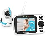 HelloBaby Monitor No WiFi Video Baby Monitor with Camera and Audio - 3.2” Screen, 2-Way Talk, Pan-Tilt Camera with Night Vision,ECO/VOX,1000ft, Temperature | Portable for Travel, Parents, Pet, Elderly