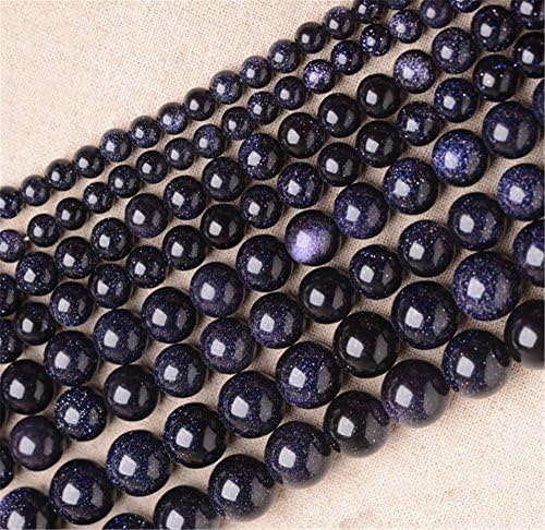 MFMei Grade AAAAAA Natural Blue Sandstone Round Beads Strands, 4-16mm (SZ016) (16mm)