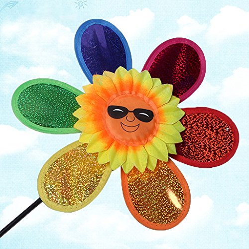 Lvyuanda Single Layer Colorful Wheel Wind Spinner Windmill - Outdoor Lawn Decor Your Yard and Garden