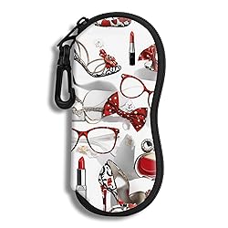 Eyeglass Case Sunglasses Soft Pouch with Belt Clip