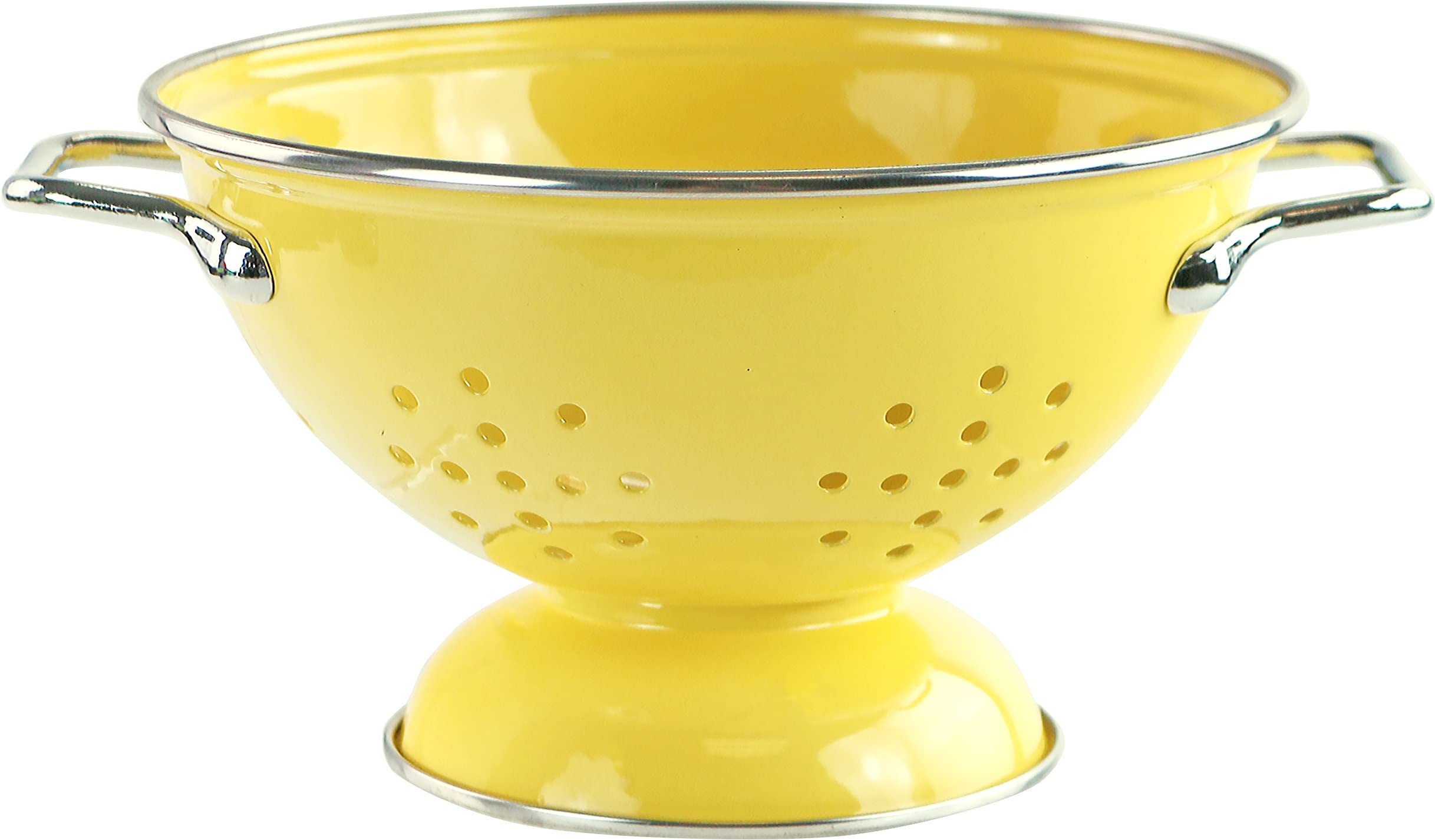 Reston Lloyd 18201 1 Quart, Lemon Calypso Basics 1 Qt. Colander, Stainless Steel Rims