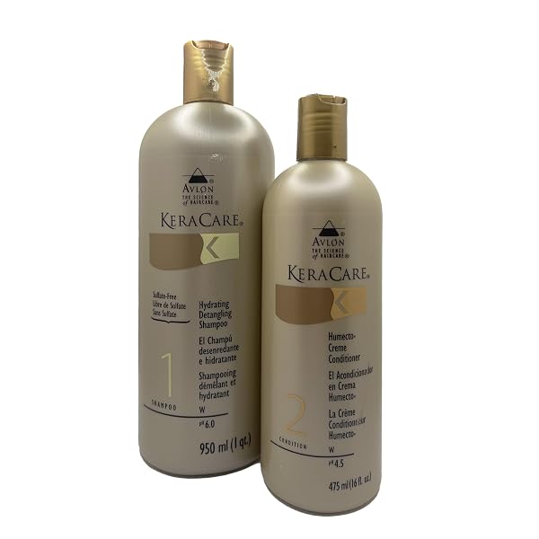 AVLON – KERACARE HYDRATING DETANGLING SHAMPOO 32 OUNCE & KERACARE HUMECTO CREME CONDITIONES 16 OZ SET COMBO