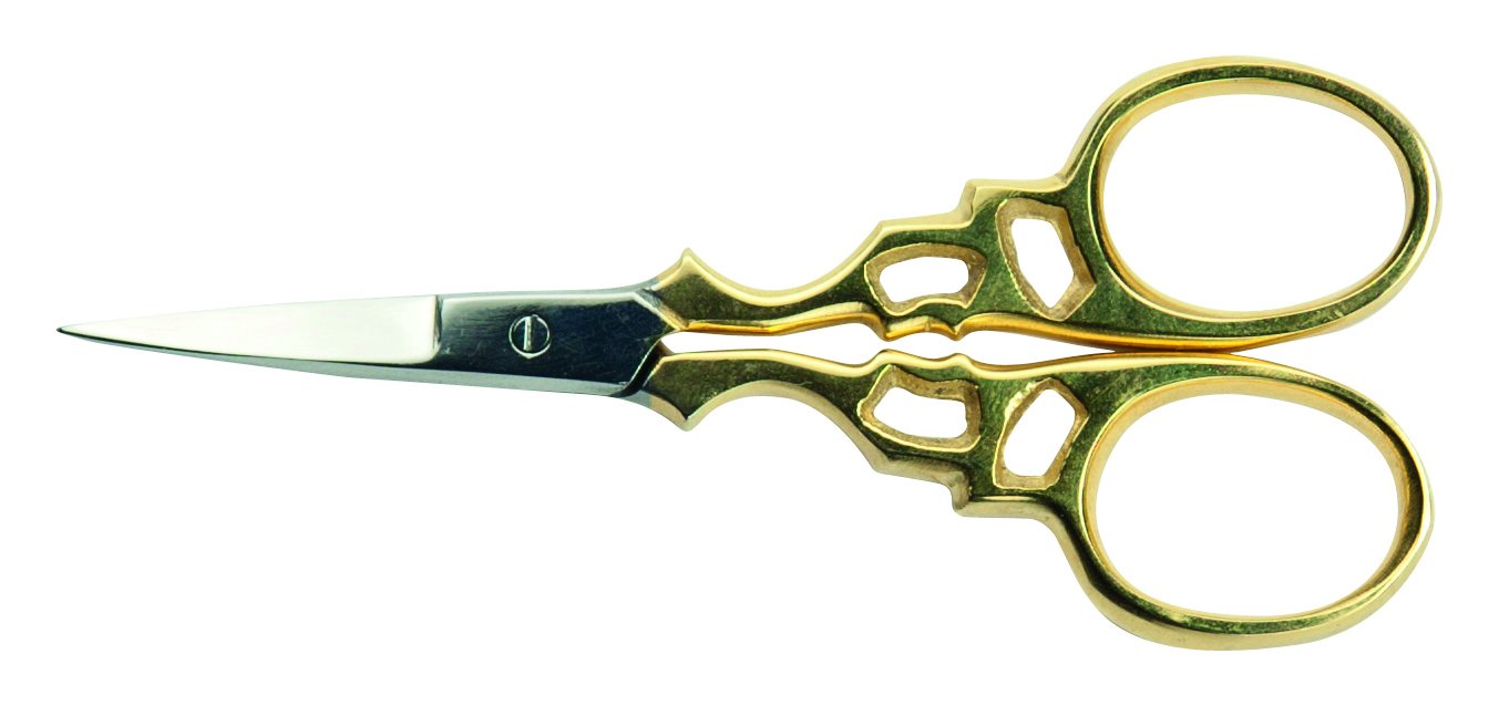 Gilt Pierced Embroidery Scissors (9cm/3.5cm)