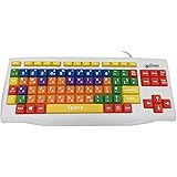 Playlearn Children's Computer USB Keyboard - Upper Case & Lower Case - Color Coded SEN - Splash Proof Casing - Fun to Use Key