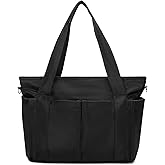 RNIEGA Nylon Tote Bag for Woman Large Lightweight Crossbody Shoulder Bag Tote Handbag with Detachable Strap for Travel