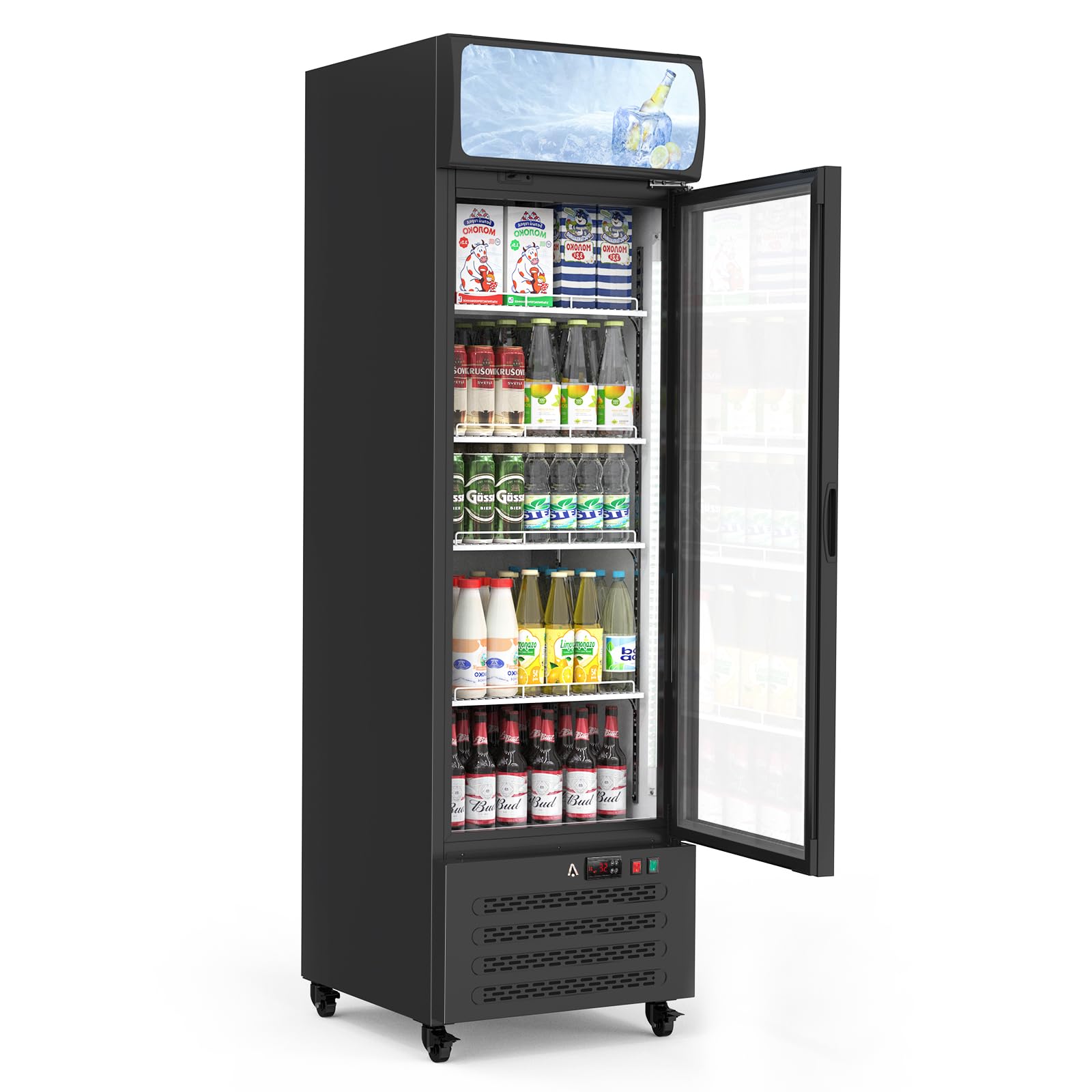 Photo 1 of (TRUCK/TRAILER PICKUP ONLY)(sold for parts only) PrecisionAuto Commercial Merchandiser Refrigerator, 11.3 Cu.Ft / 320L Beverage Refrigerator Cooler Merchandiser