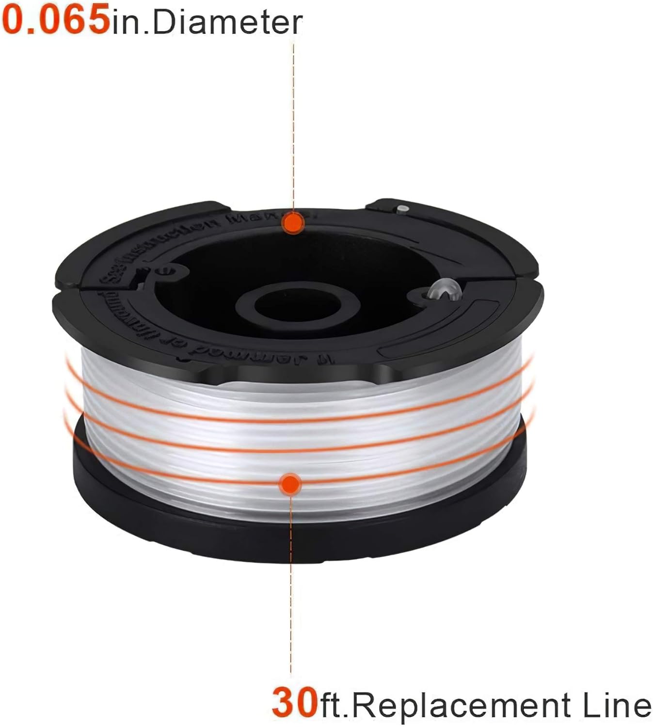 Eventronic Line String Trimmer Replacement Spool, 30ft 0.065" Autofeed Replacement Spools Compatible with Black+Decker String Trimmers (8-Line Spool + 1 Cap+1 Spring) : Garden & Outdoor
