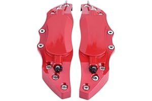 Akozon Brake Caliper Cover, 2pcs Aluminum Alloy Brake Caliper Guard High Precision Car Brake Caliper Protector For Wheel Hub 