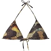 CALZEDONIA Woman's Removable Padding Triangle Swimsuit Top Sparkling Camouflage