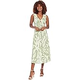 London Times Womens Women's Sleeveless V-Neck Midi Dress - Empire Waist A-line Silhouette - Versatile Wedding Guest Dresses