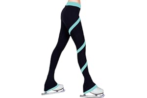 NY2 SPORTSWEAR Figure Skating Spiral Polartec Polar Fleece Pants - Aqua