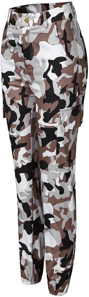 Women Summer Modal Camouflage Sports Fitness Yoga Leisure Cargo Pants: Clothing