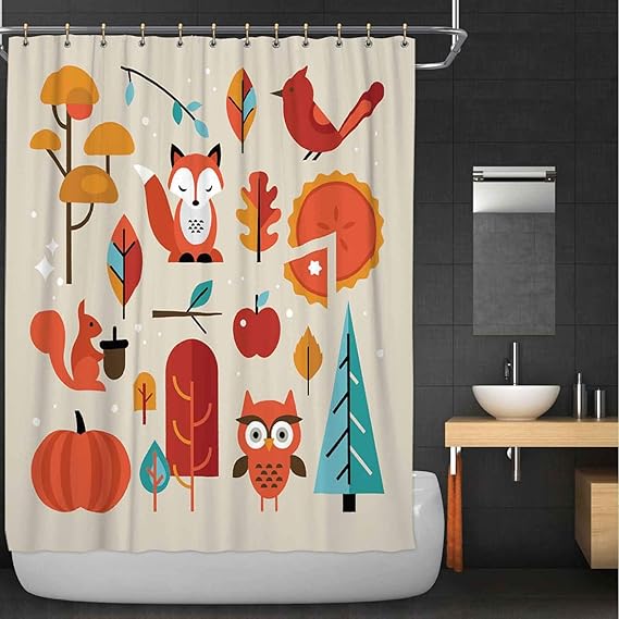 C COABALLA 052857 Juego de decoración de baño con Animales y árboles