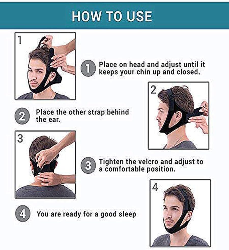 Anti Snore Snoring Chin Strap Devices for Men Women Kids, Anti Snoring Snore Chin Strap Large Bangbreak Duzel, Anti My Snoring Snore Solution, Resmed Cpap Supplies Chin Straps: Health & Personal Care