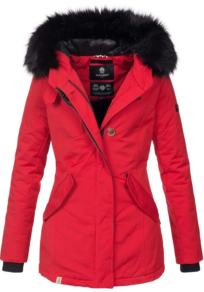 Navahoo Damen Winter Jacke Parka Mantel Winterjacke warm gef/&uuml;ttert B626