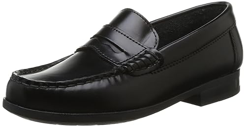 girls black loafers
