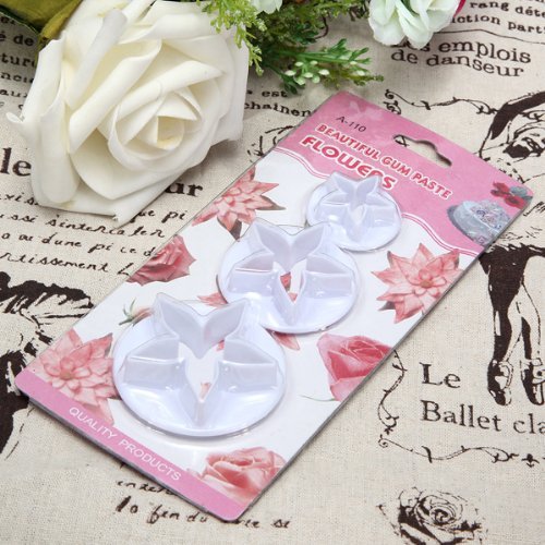 3pcs Calyx Plunger Cutter Mold Cake Decorating DIY Tool