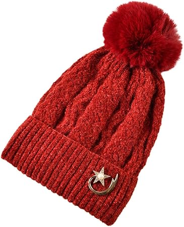 boys red bobble hat