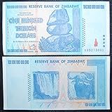 5 X Zimbabwe 100 Trillion Dollar 2008 Banknote Uncirculated in Sequential Number