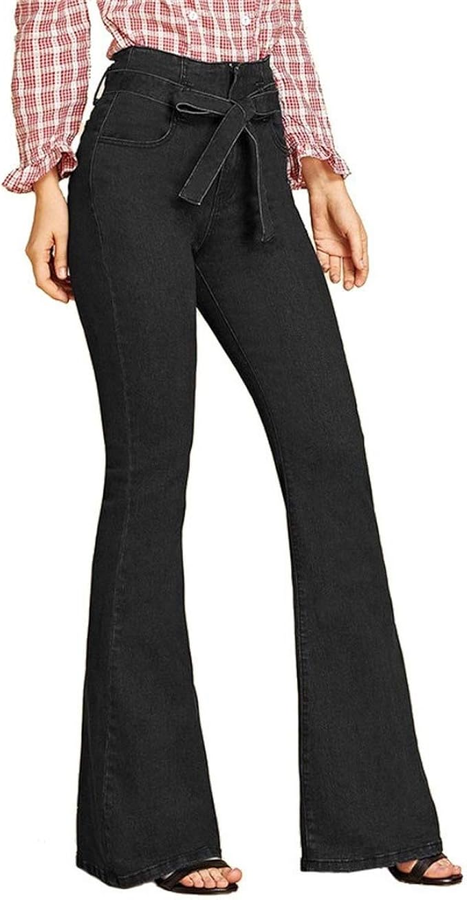 tie high waisted jeans