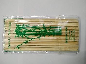 WOOEZCRAFT Bamboo Wooden Barbeque Skewers Stick (100 Sticks 6 inch)