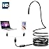 USB Endoscope, Depstech 2 in 1 Semi-rigid Borescope Inspection Camera 2.0MP CMOS HD Waterproof Snake Camera with 6 Adjustable Led for Android, Windows & Macbook OS Computer- 16.4 ft(5M)