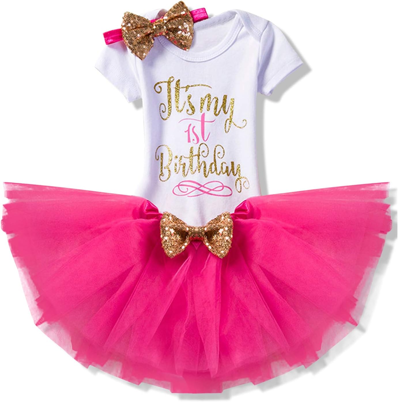 TTYAOVO Newborn Girls It's My 1st Birthday Outfits Clothing Size (1) 1 Years Winter Clothes