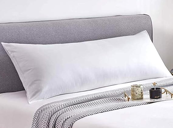 American Pillowcase Cotton Body Pillow Cover with Zipper (Set of 1) for Large/Hugging/Maternity Pillows Hypoallergic Standard Size 21