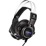 Gaming Headset, MAONO USB Stereo Bass Vibration Headphone Over Ear with Mic Padded Cups for PC Laptop Mac Gamer