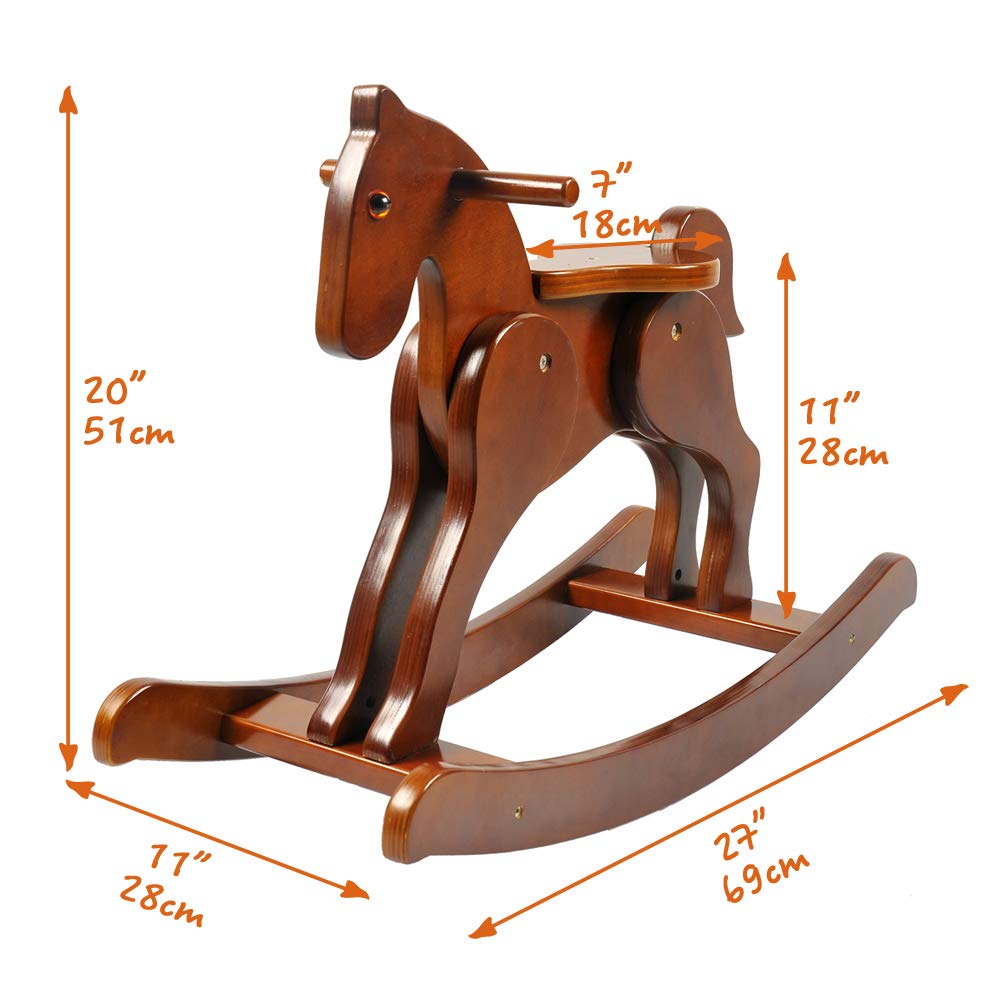 wooden rocking horse for 1 year old