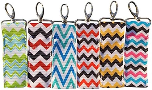 Lip Balm/Chapstick Holder with Clip - Pack of 6 Fun Vibrant Colors