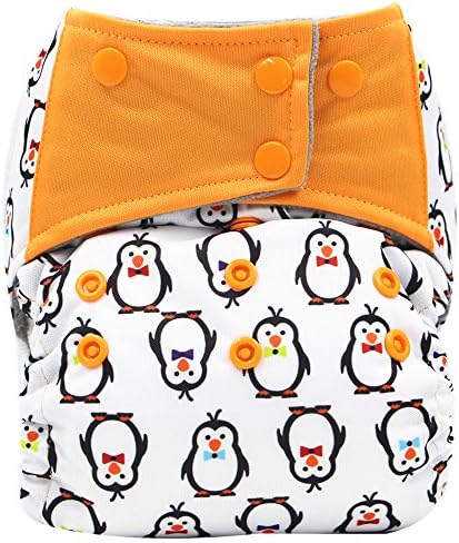 AIO Reusable Washable Cloth Diaper Nappy Charcoal Bamboo Insert Overnight (A24)