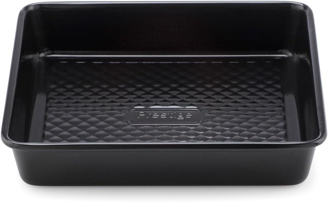 Prestige Inspire Square Cake Tins for Baking, Non Stick 9 Inch Cake Tin 23cm, Freezer & Dishwasher Safe