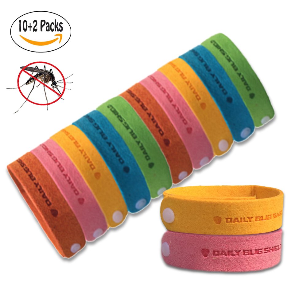 KIVETAI Mosquito Repellent Bracelet -12 Packs All Natural Bug Repellent Bands Travel Repellent Wristbands For Kids, Adults & Pets, No Deet Non Toxic