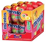 Mentos Sugar-Free Chewing Gum, Red Fruit Lime, Valentines Day Gifts, Bulk, 50 Piece Bottle (Pack of 6)