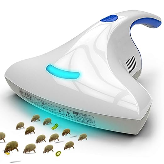 Mites instrument Antibakterieller UV-Licht-Milbensauger Staubsauger ?Teleskopstange Ideal Für Allergiker,White